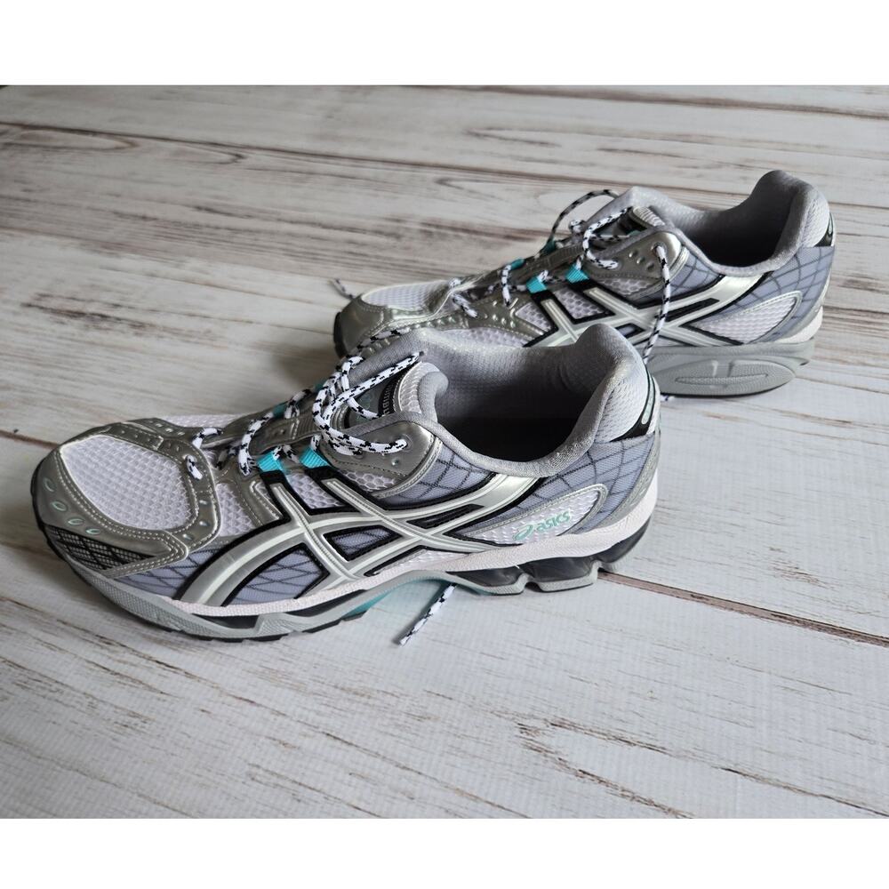 ASICS Gel-Nimbus 10.1 Gray White and Teal Sneaker sz 11.5